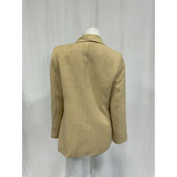 S�zane 'Gina' Beige Viscose Jacket Size 36 - Picture 3 of 5